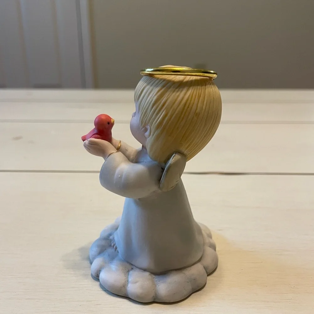 Vintage Porcelain Angel/Girl Figurine Set - With Gold  Accents (set of 3)
